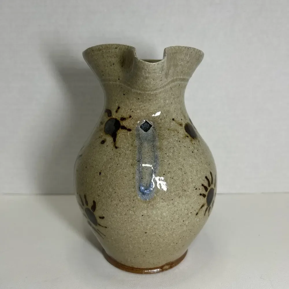 Mark Hewitt Multicolored Pitcher Glass Run 6.5”H x 5.5”W North Carolina Pottery